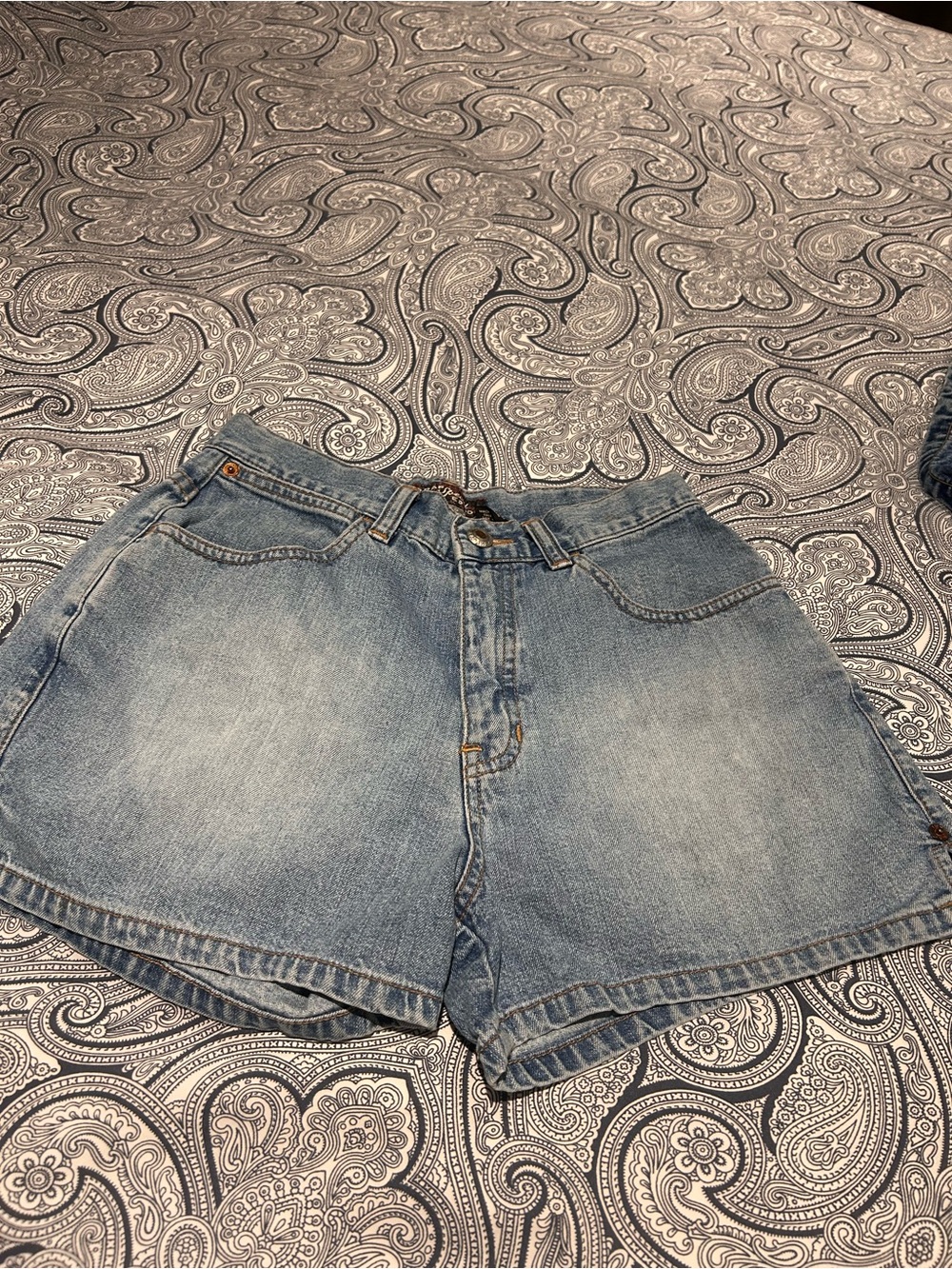 GAP Light Blue High-Rise Denim Shorts